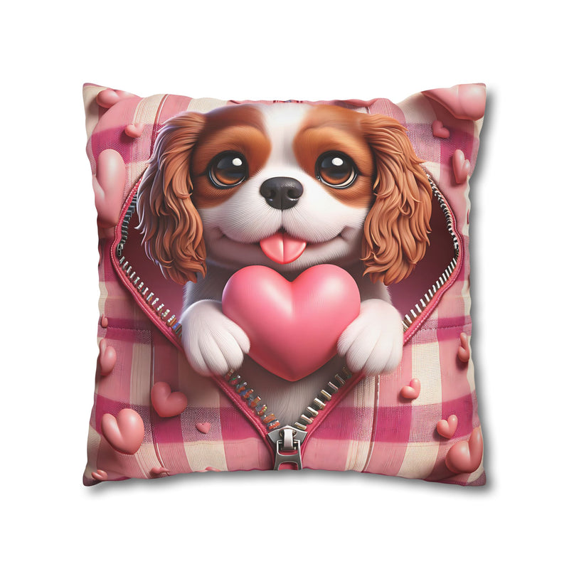 Heartfelt Hound Canvas Pillowcase