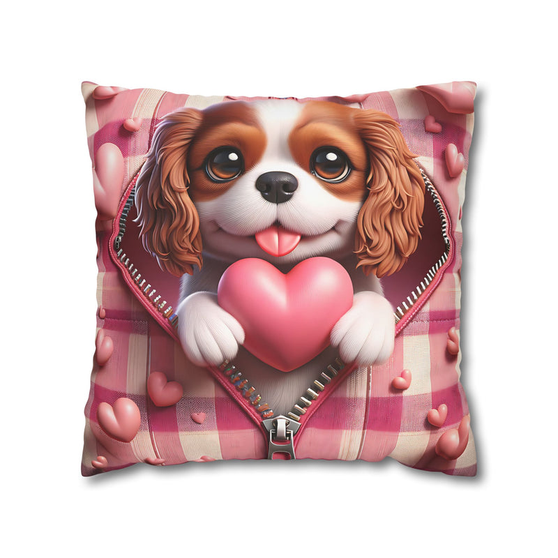 Heartfelt Hound Canvas Pillowcase