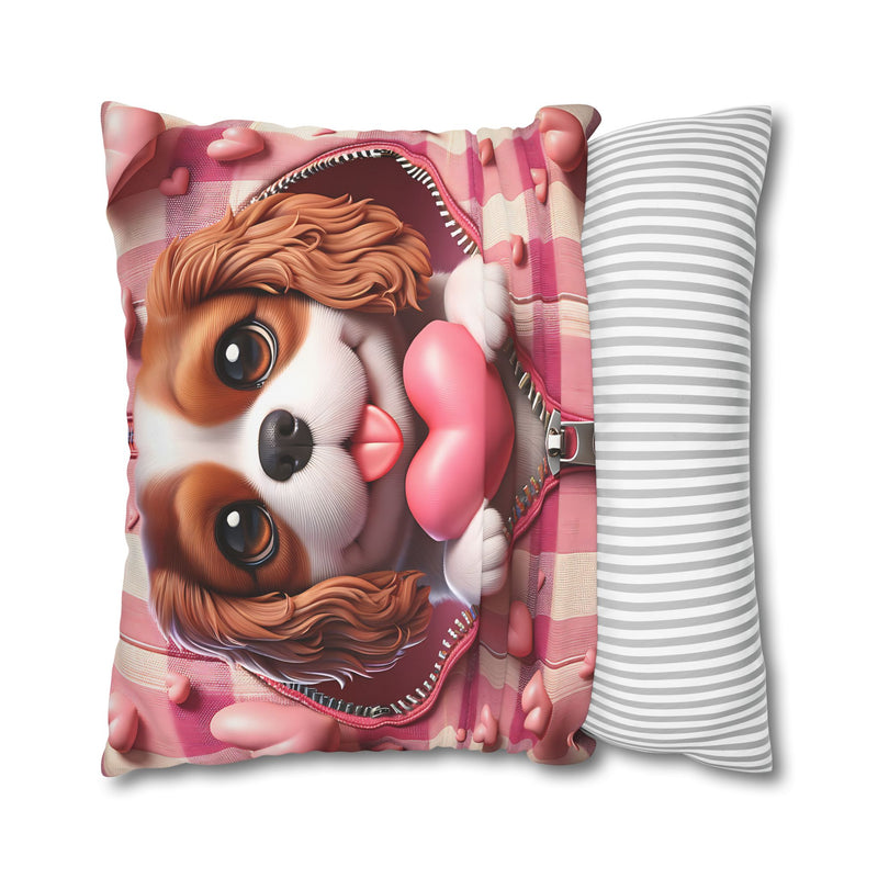 Heartfelt Hound Canvas Pillowcase