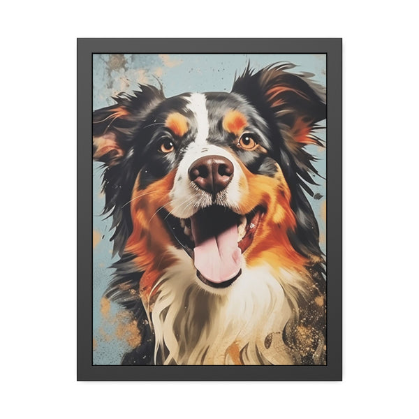 Australian Shepherd Personalized Framed Paper Posters