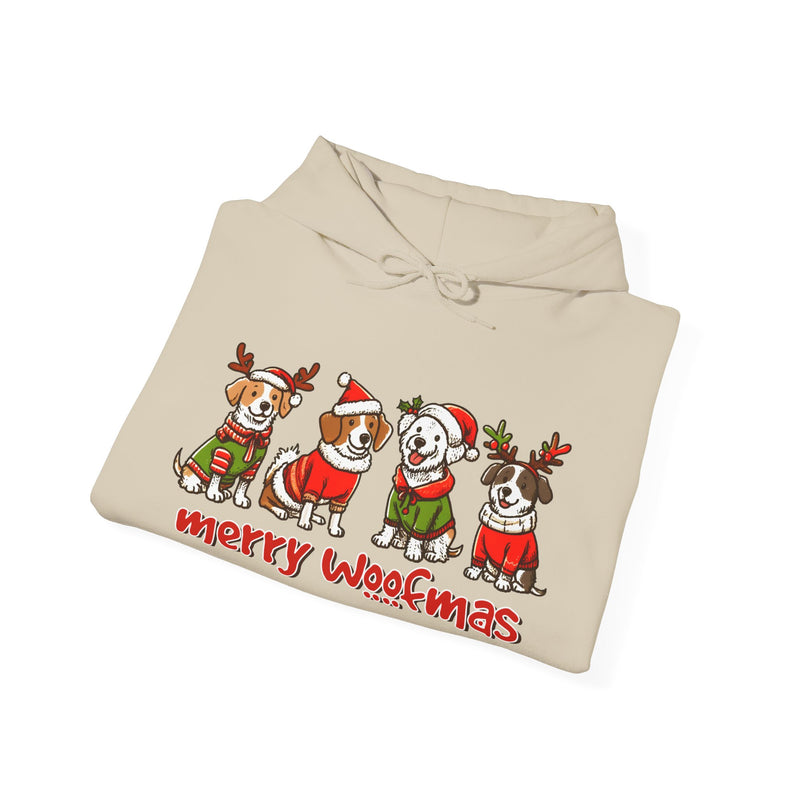 Merry Woofmas Unisex Hooded Sweatshirt