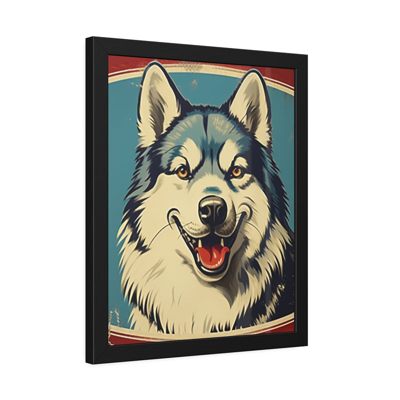 Alaskan Malamute Personalized Framed Paper Posters