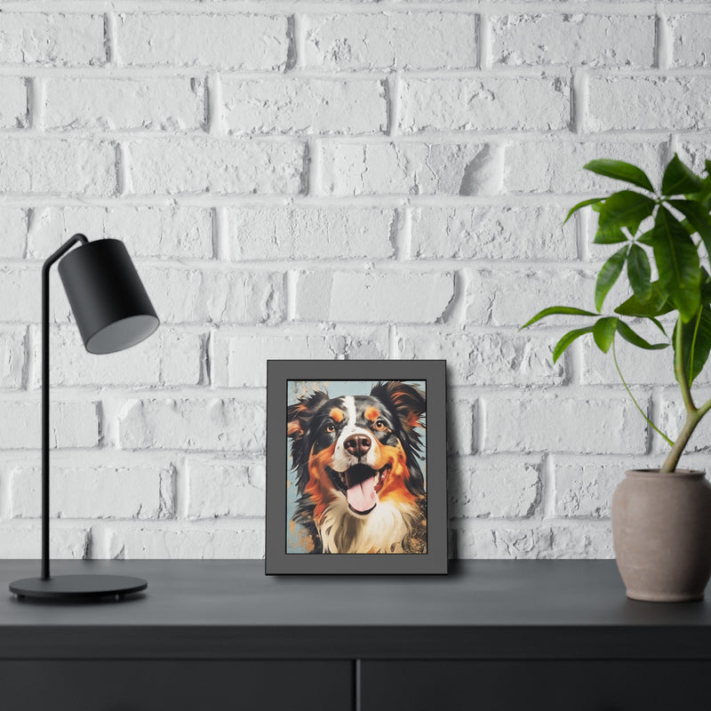 Australian Shepherd Personalized Framed Paper Posters
