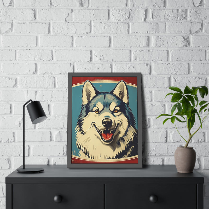 Alaskan Malamute Personalized Framed Paper Posters