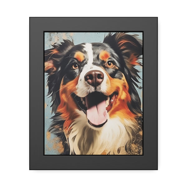 Australian Shepherd Personalized Framed Paper Posters