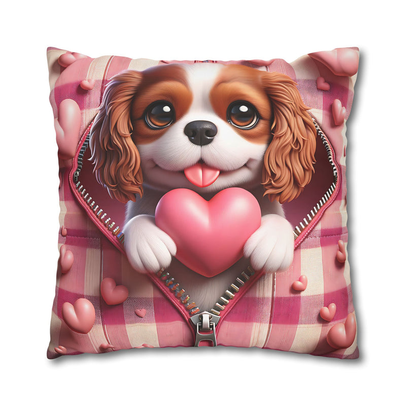 Heartfelt Hound Canvas Pillowcase