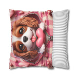 Heartfelt Hound Canvas Pillowcase