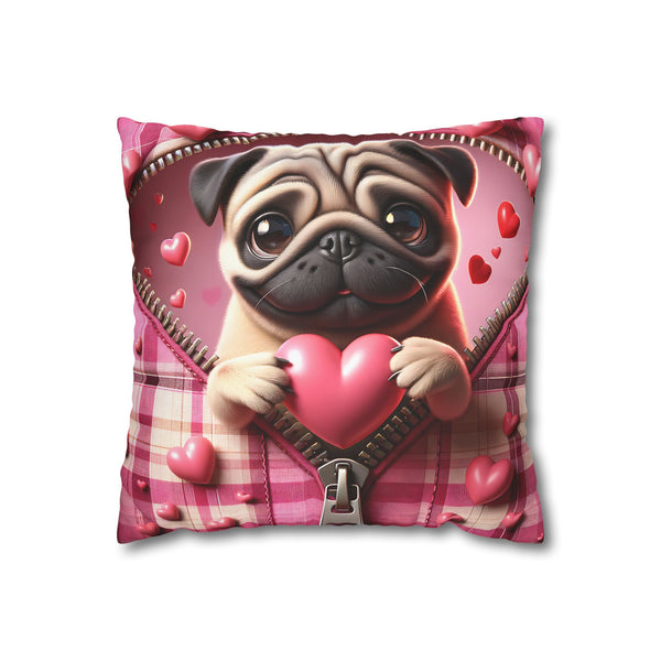 Puppy Love Canvas Pillowcase