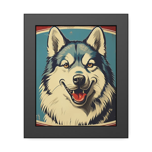 Alaskan Malamute Personalized Framed Paper Posters