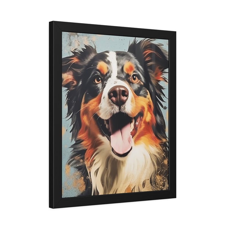 Australian Shepherd Personalized Framed Paper Posters