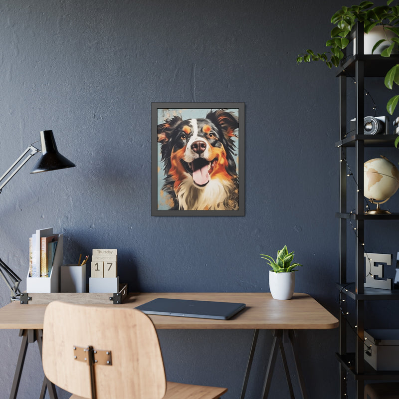 Australian Shepherd Personalized Framed Paper Posters
