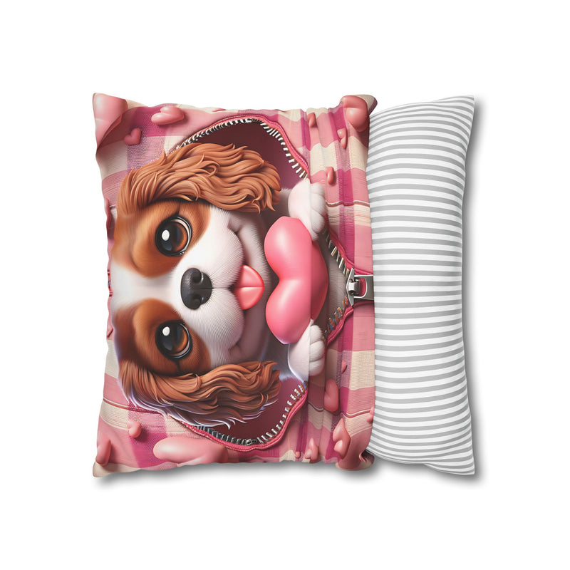 Heartfelt Hound Canvas Pillowcase