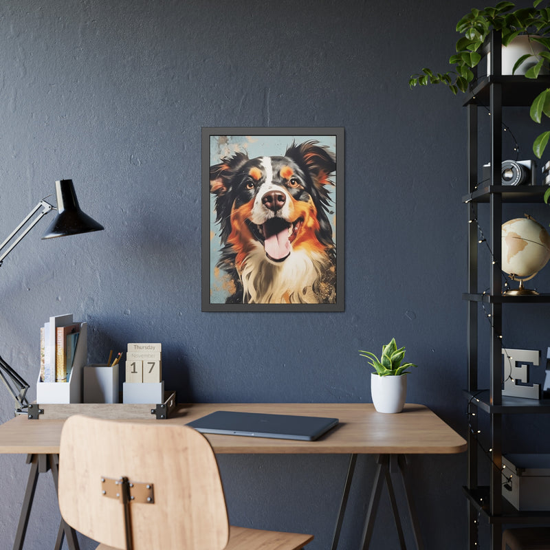 Australian Shepherd Personalized Framed Paper Posters