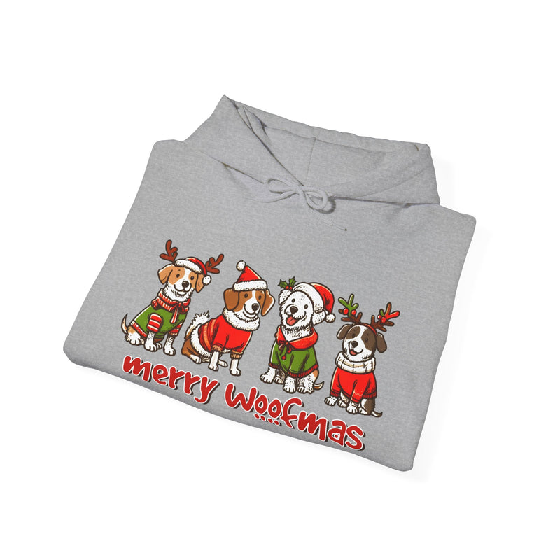 Merry Woofmas Unisex Hooded Sweatshirt