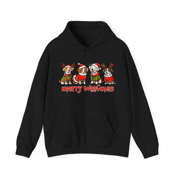 Merry Woofmas Unisex Hooded Sweatshirt