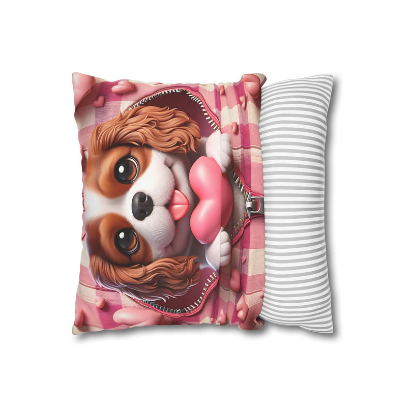 Heartfelt Hound Canvas Pillowcase