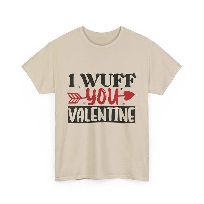 I Wuff You Valentine Unisex Cotton Tee