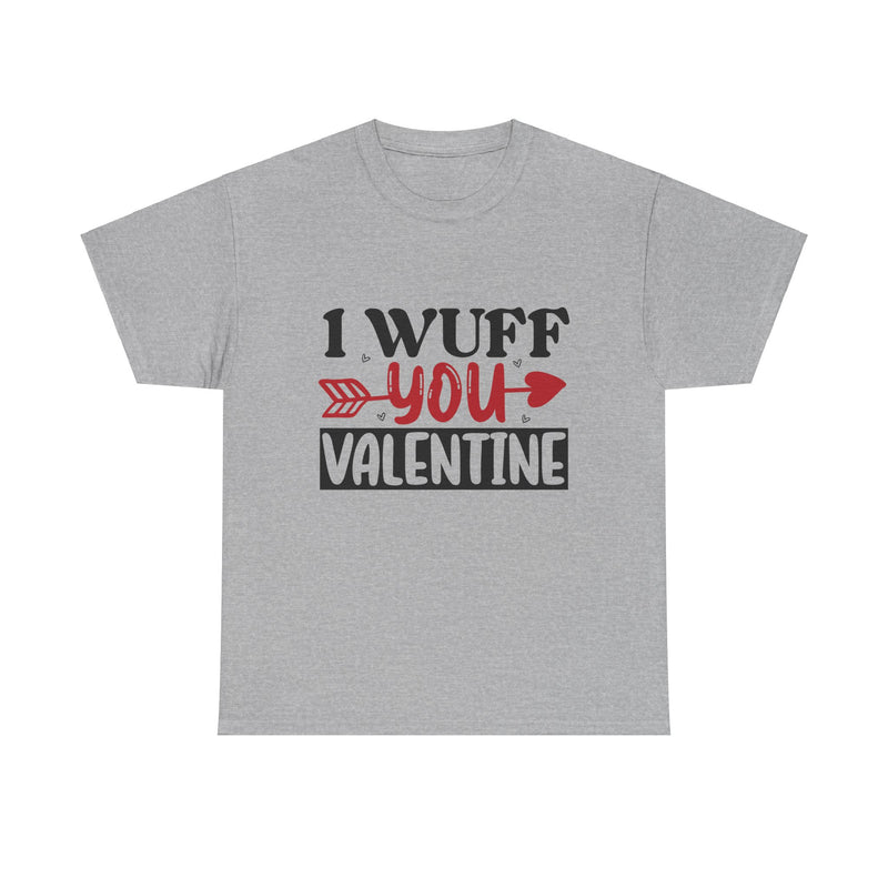 I Wuff You Valentine Unisex Cotton Tee