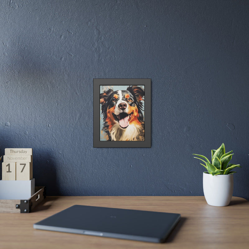 Australian Shepherd Personalized Framed Paper Posters