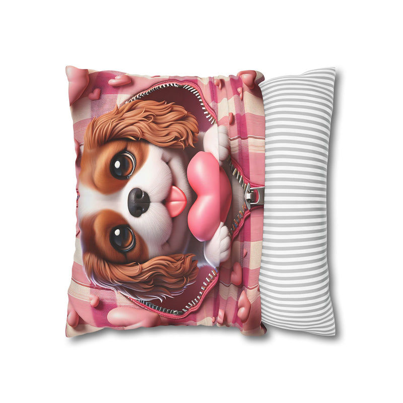 Heartfelt Hound Canvas Pillowcase