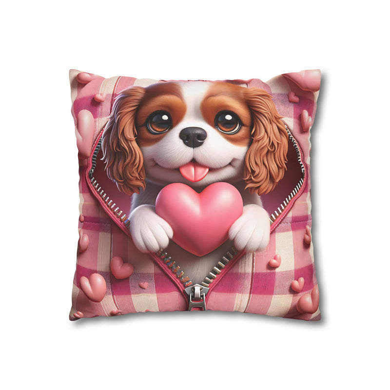 Heartfelt Hound Canvas Pillowcase