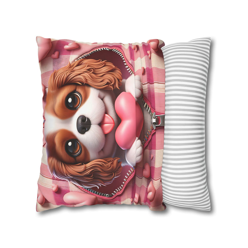 Heartfelt Hound Canvas Pillowcase