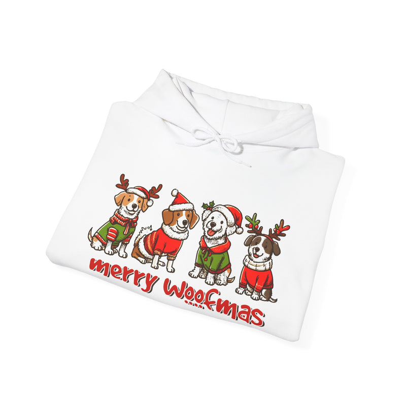 Merry Woofmas Unisex Hooded Sweatshirt