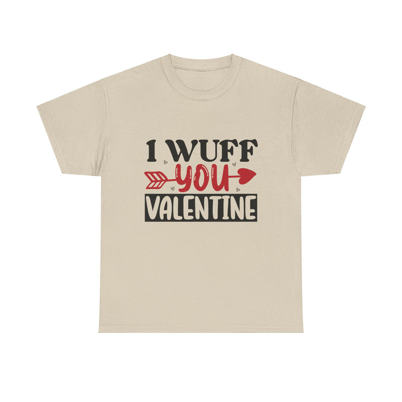 I Wuff You Valentine Unisex Cotton Tee