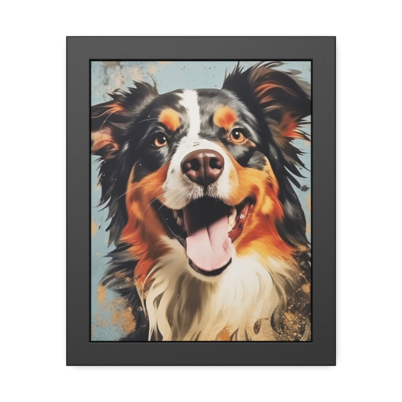 Australian Shepherd Personalized Framed Paper Posters
